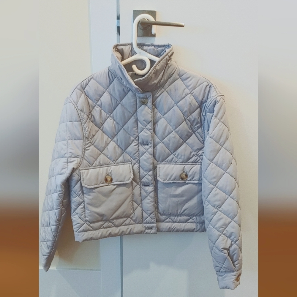 C'est Moi cropped quilted jacket.